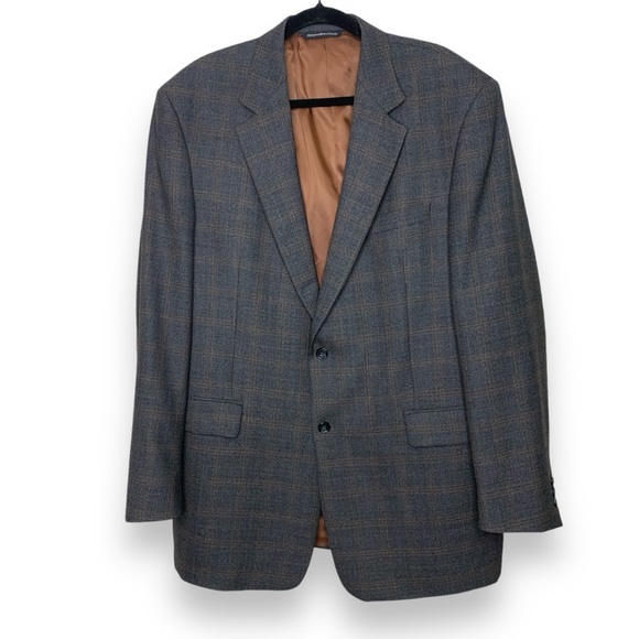 Hardy Aimies Other - VINTAGE Hardy Amies Plaid Wool Blazer Suit Sport Coat size 44 Tall